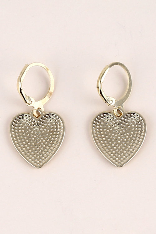 Checkered Heart Earrings