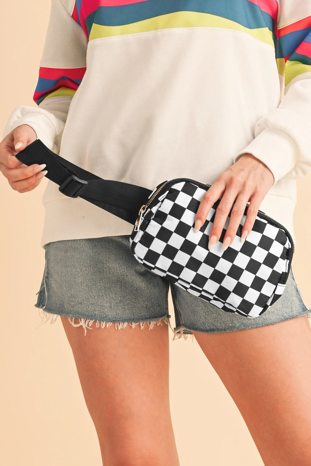 Checkered Crossbody Bag